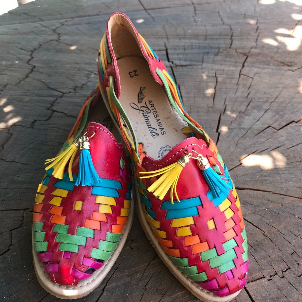 Original Mexican Pompom Huarache Tassel Sandals